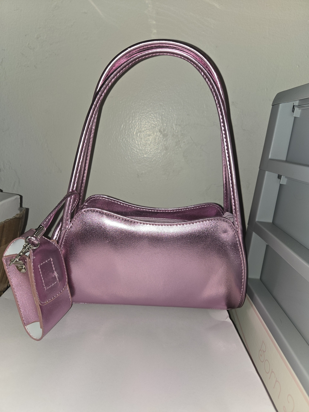 Metallic Pink 🩷 Women’s Shoulder Bag 👜